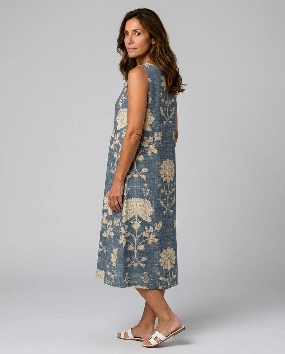 Celeste | Floral Print Garden Party Midi Dress