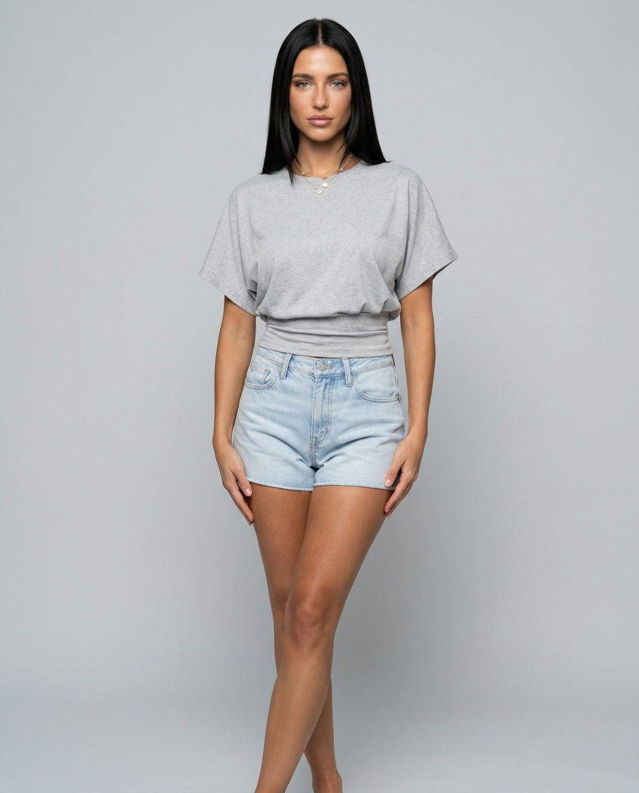 Micaela | Short Batwing Sleeve T-Shirt