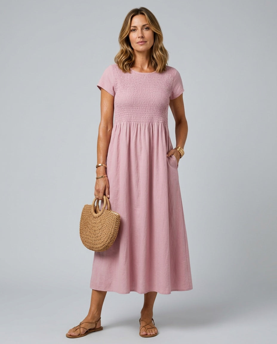 Noelia | Relaxed Fluid Midi Dress
