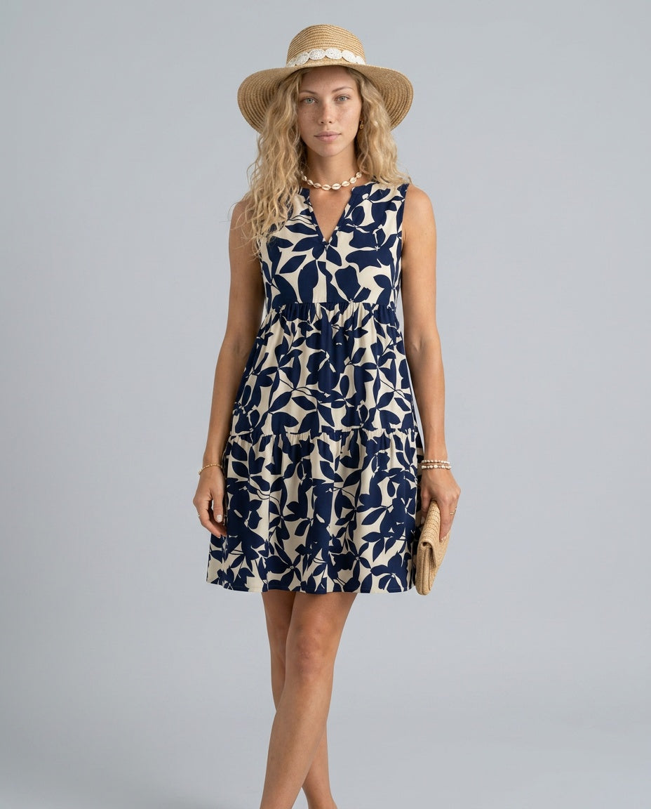 Valentina | Botanical Floral Tiered Mini Dress