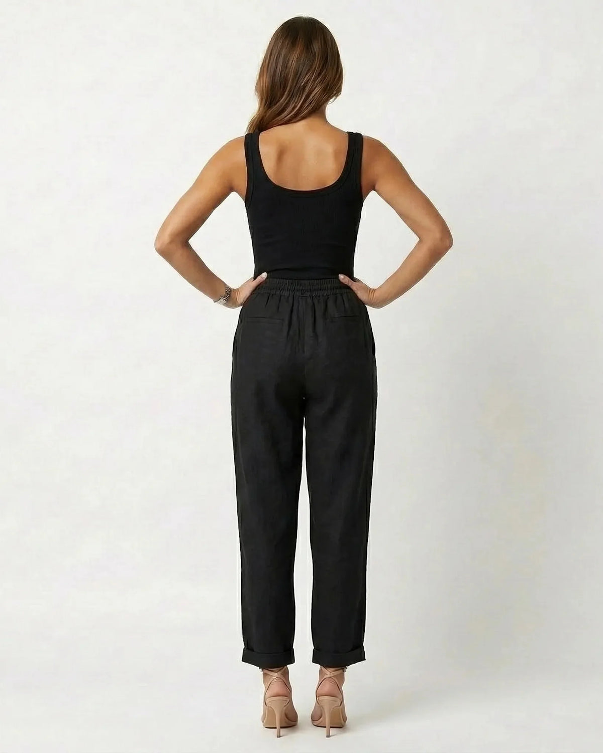 Marley | High Waist Pleated Ankle Trousers