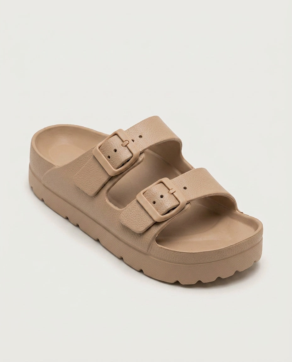 Scarlett | Double Buckle Cushioned Slides
