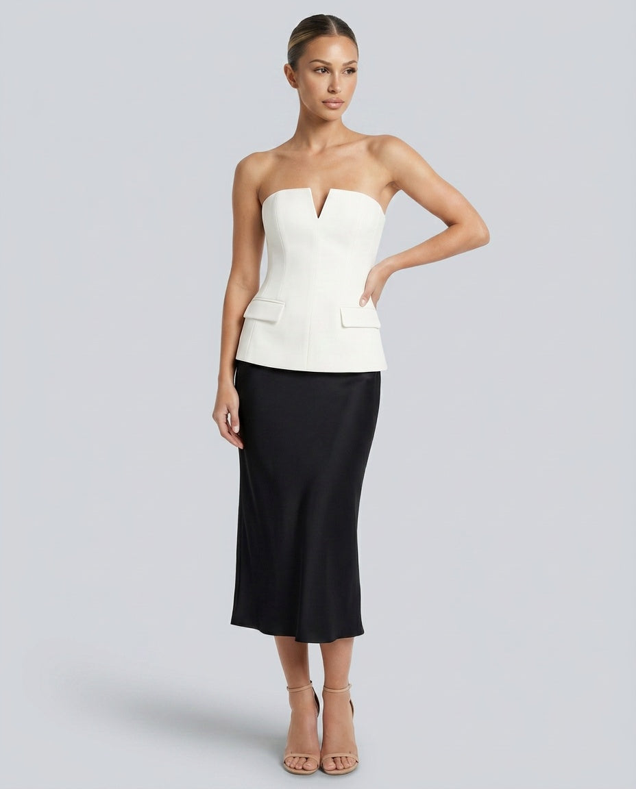 Gabriela | Structured Sleeveless Crop Top