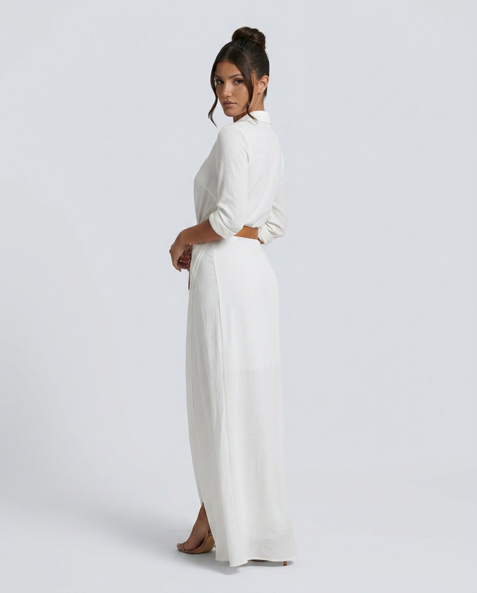 Kinsley | Ruched Stretch Bodycon Maxi Dress