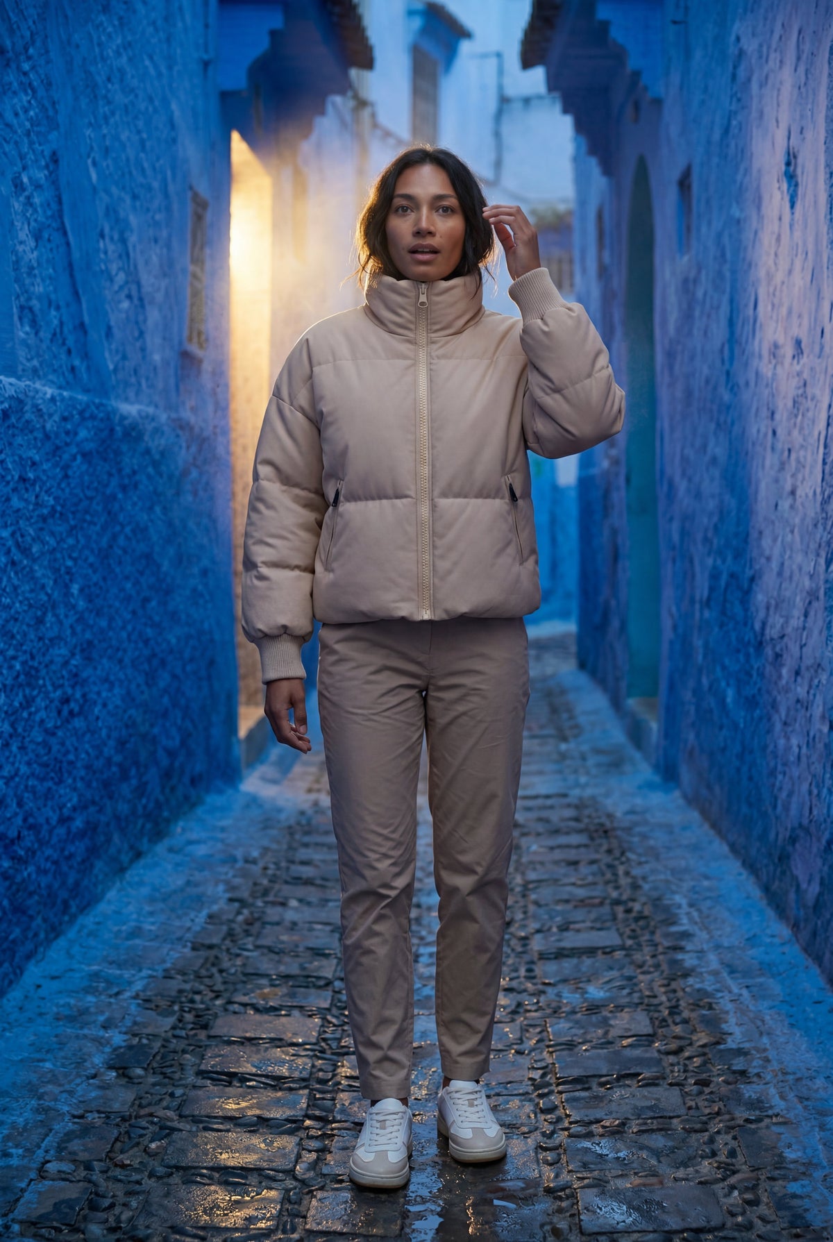 Alba | Cropped High-Collar Quilted Puffer Jacket