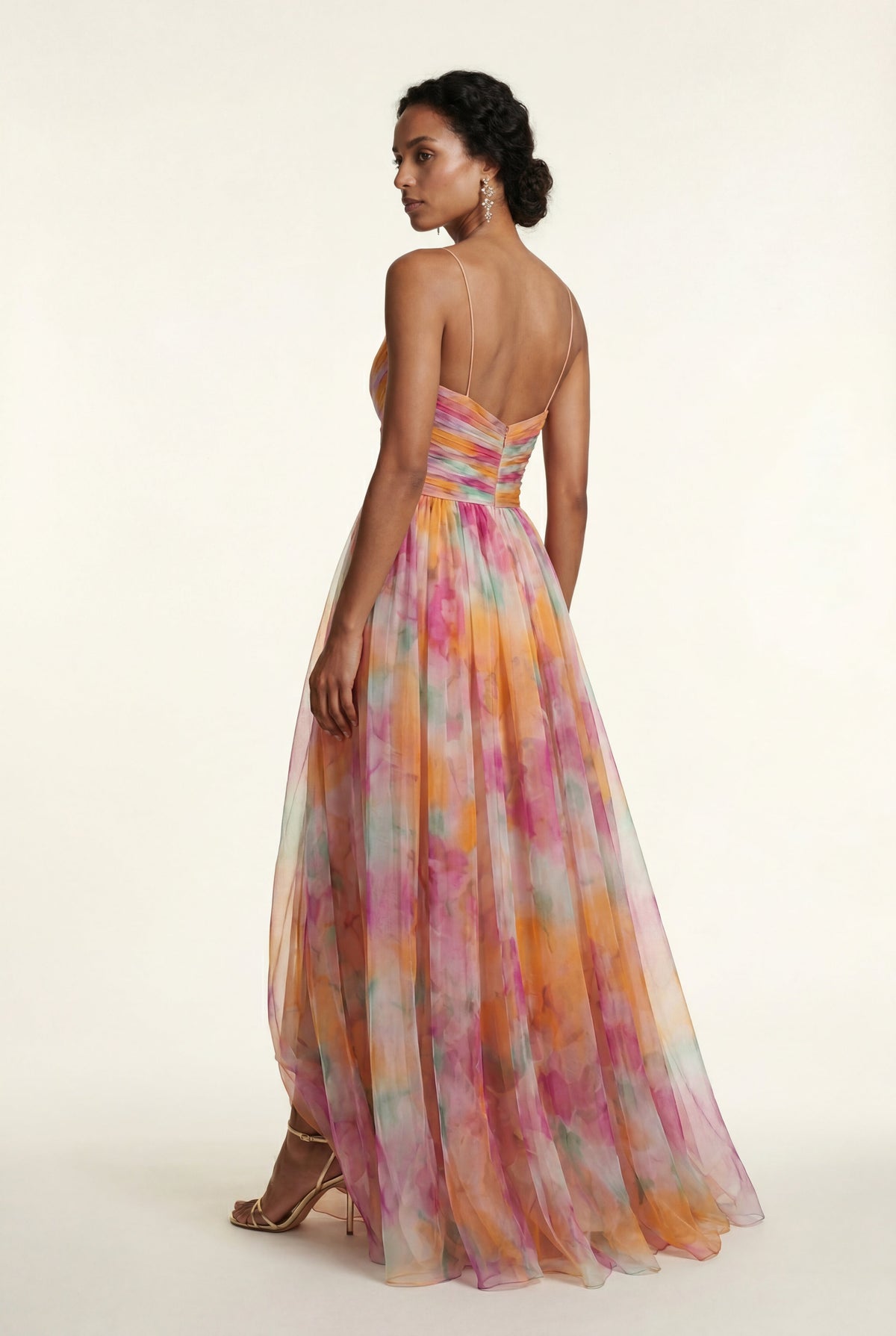 Orla | Watercolour Floral Pleated Maxi Dress