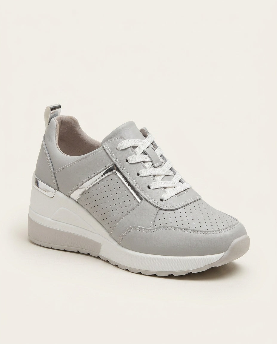 Vivienne | Lace-Up Cushioned Platform Sneakers