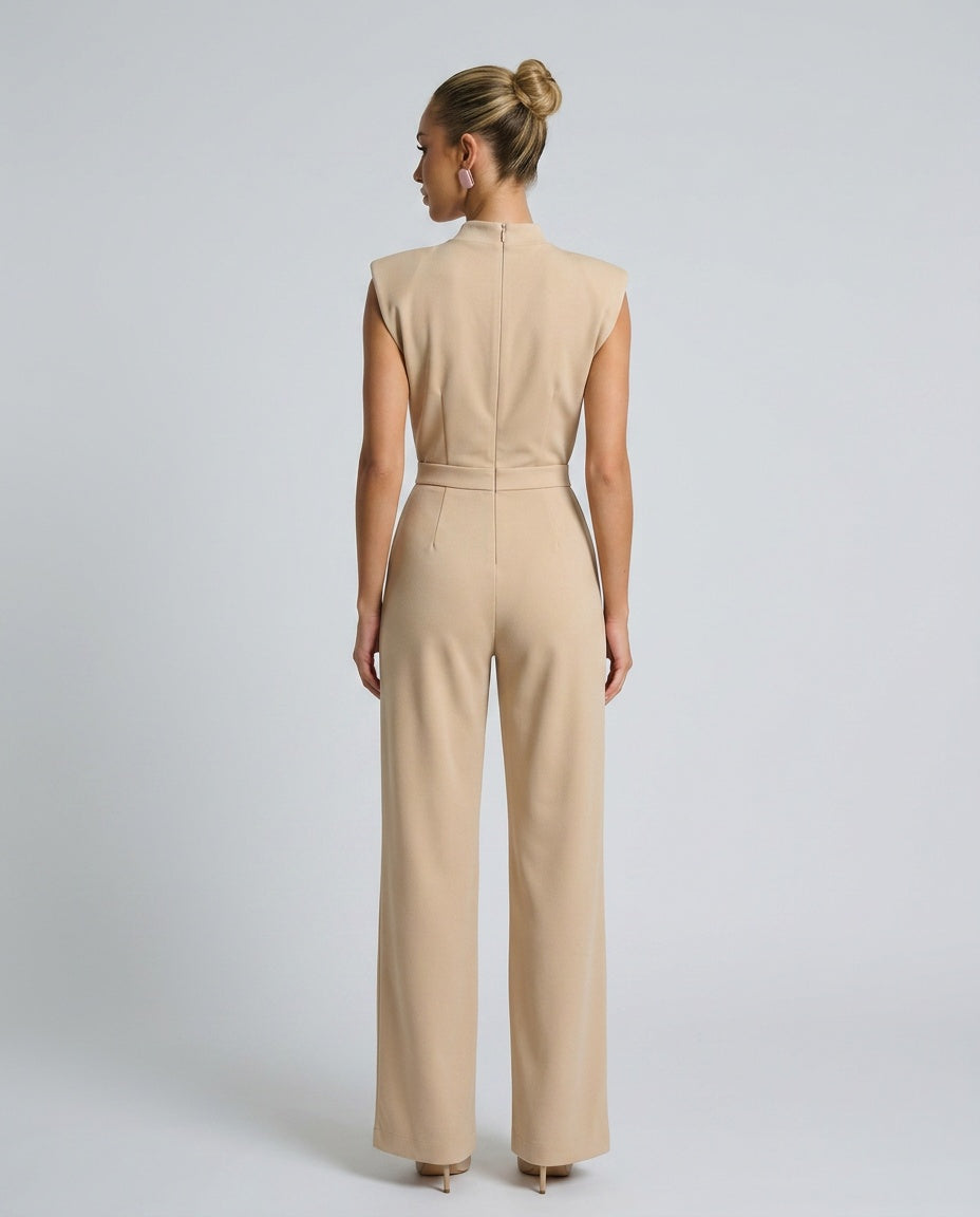 Brooke | Wide Leg Satin-Look Jumpsuit