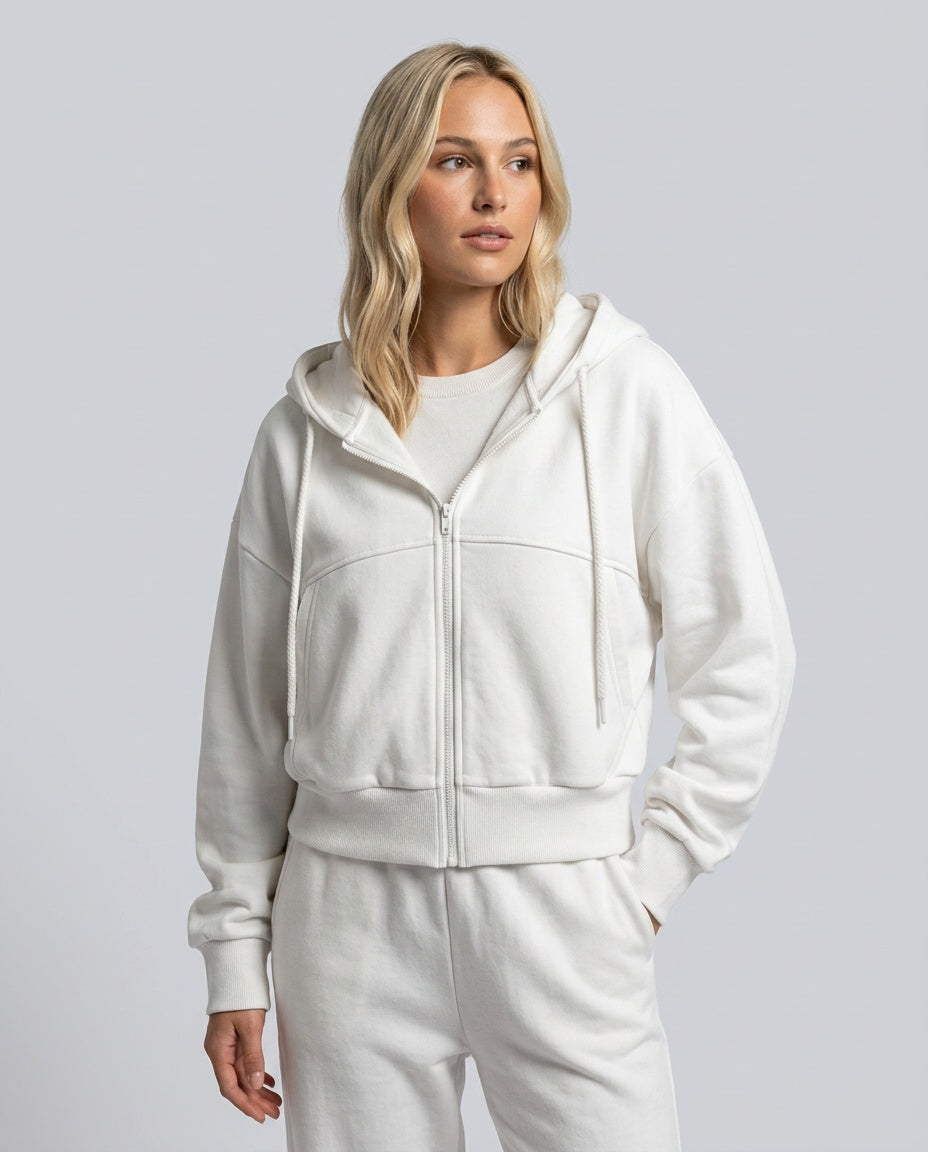 Wren | Cropped Zip-Up Hoodie