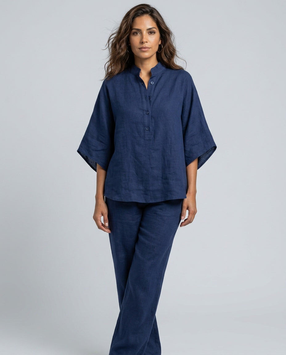 Leticia | Linen-Blend Co-ord Two-Piece Set