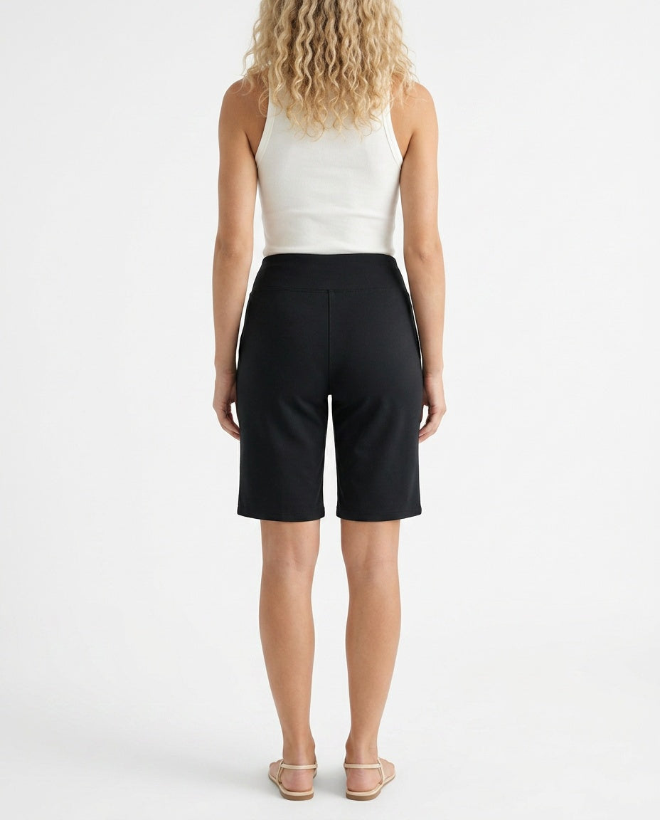Bianca | Mid Waist Bermuda Shorts with Pockets