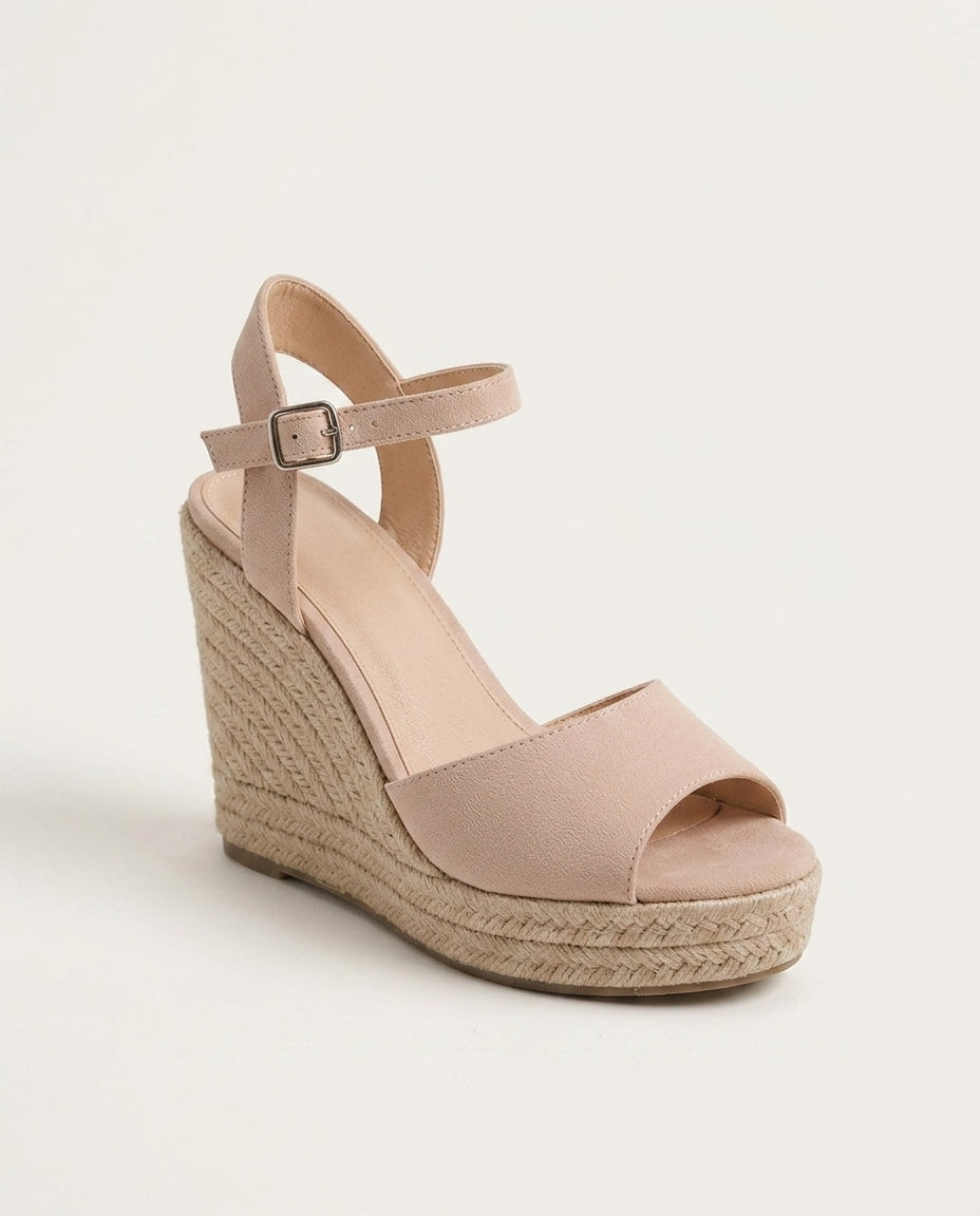 Marley | Braided Ankle Strap Wedge Espadrille Sandals