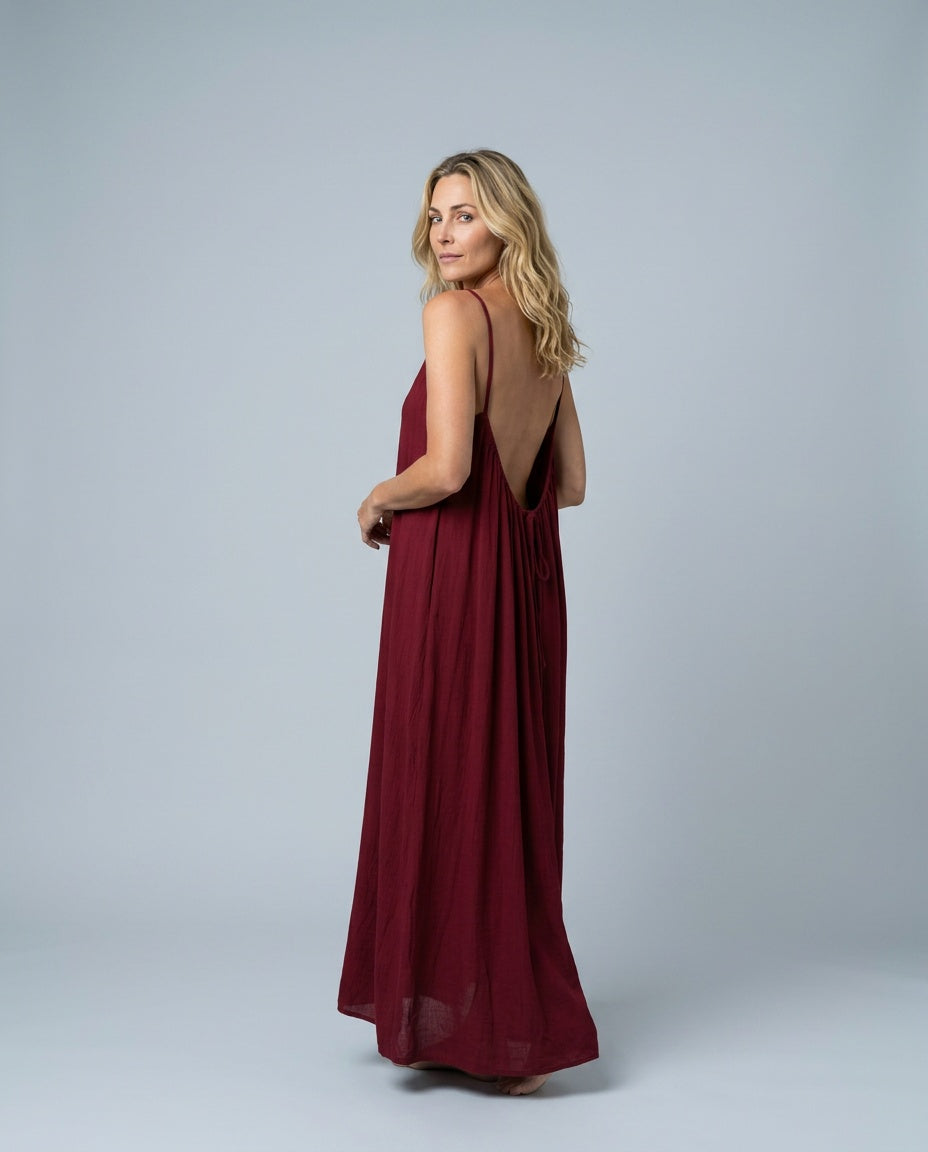 Isabela | Loose Fit Spaghetti Strap Maxi Dress