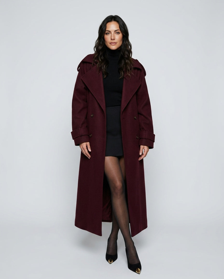 Fleur | Oversized Double-Breasted Longline Coat