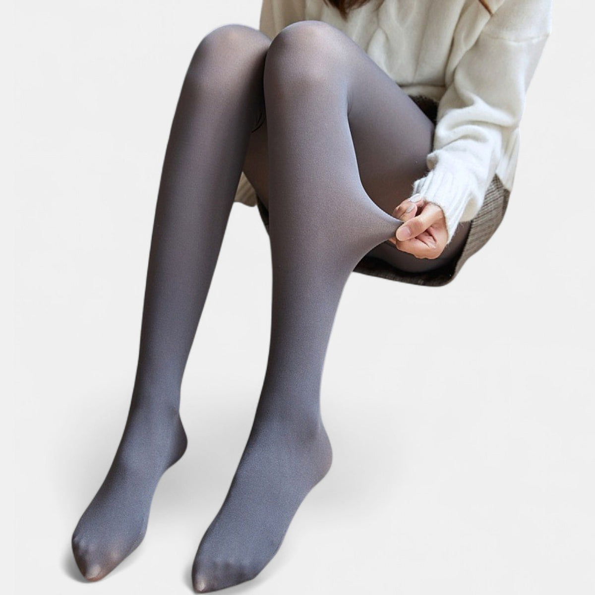 Cora | Fleece Lined Sheer-Look Winter Tights