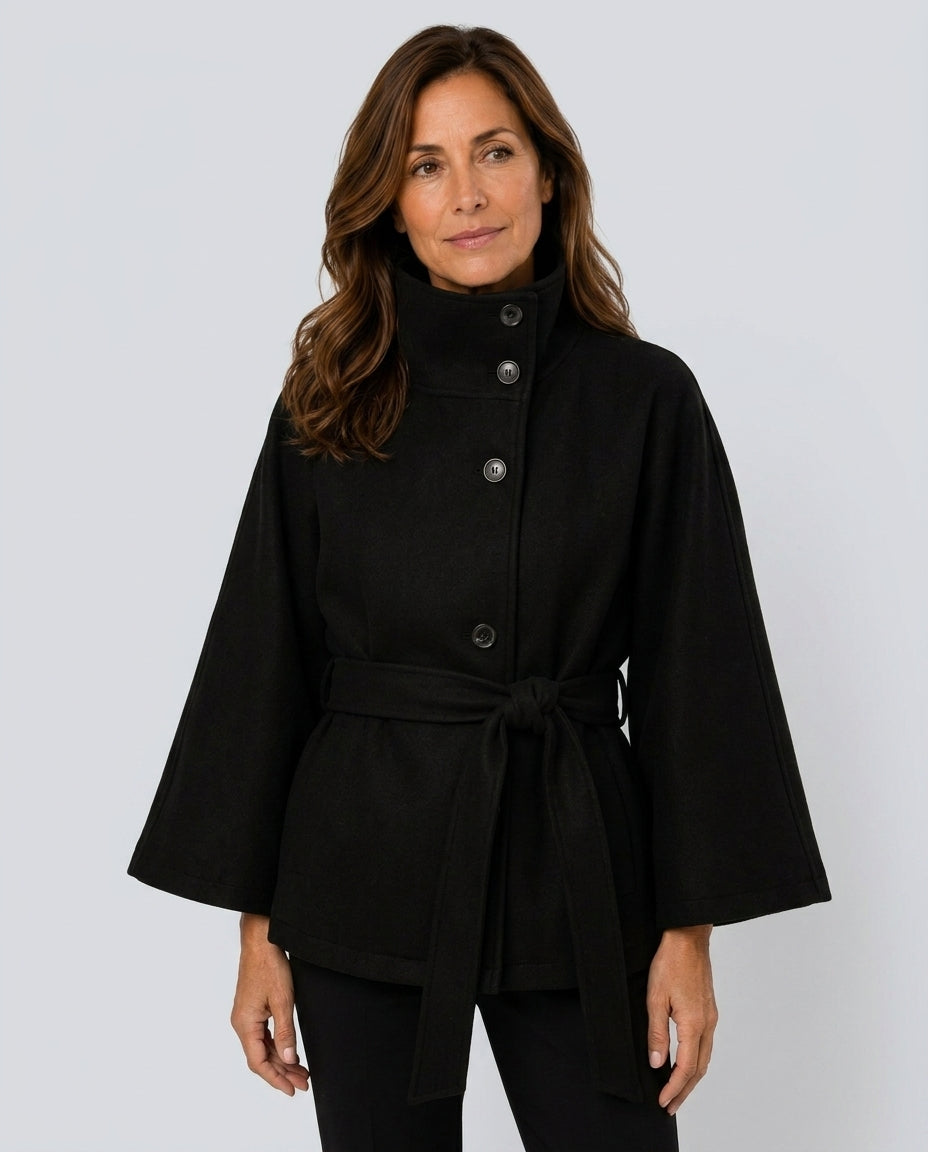 Tessa | Belted Cape Sleeve Coat