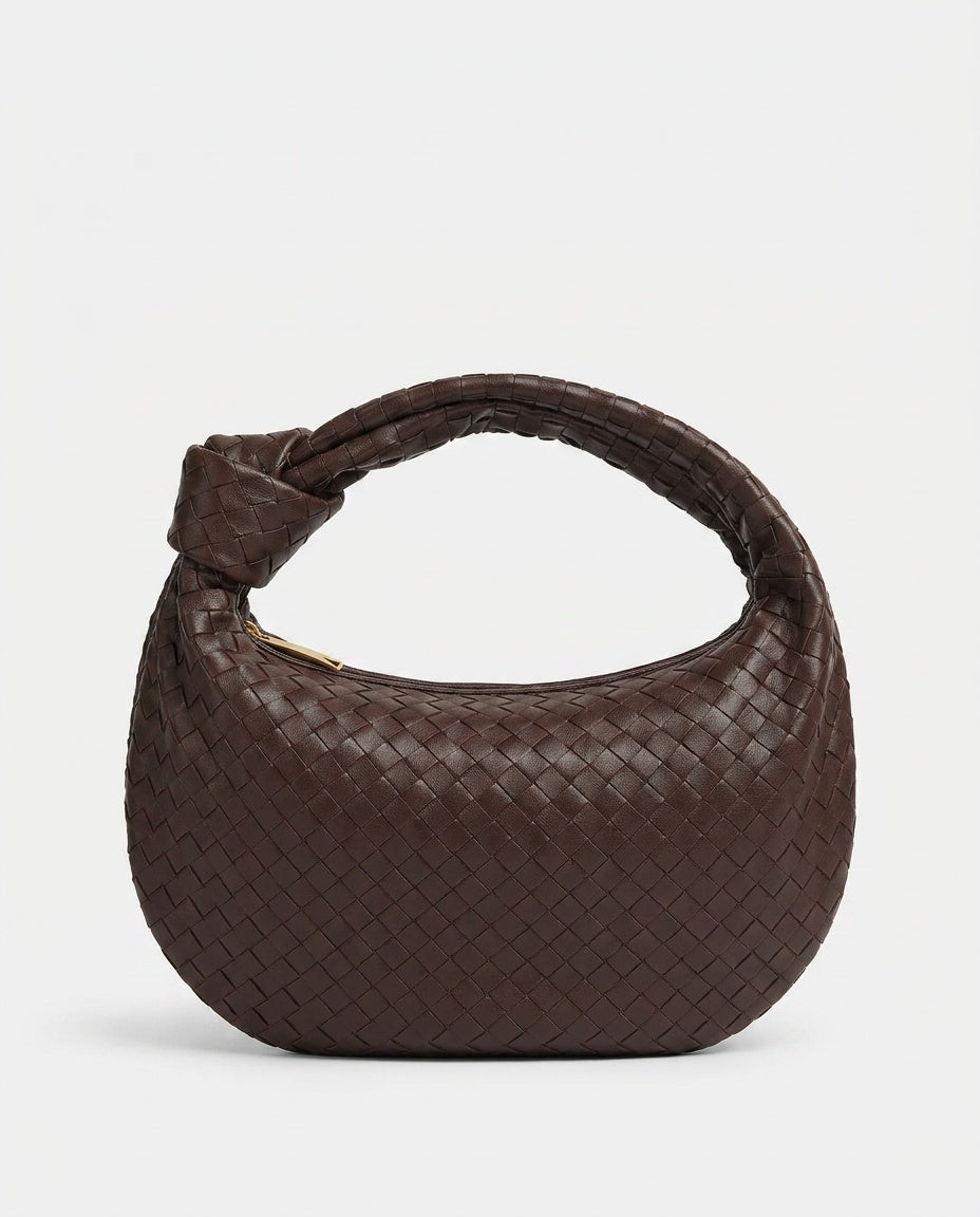 Hand-Woven Structured Shoulder Bag