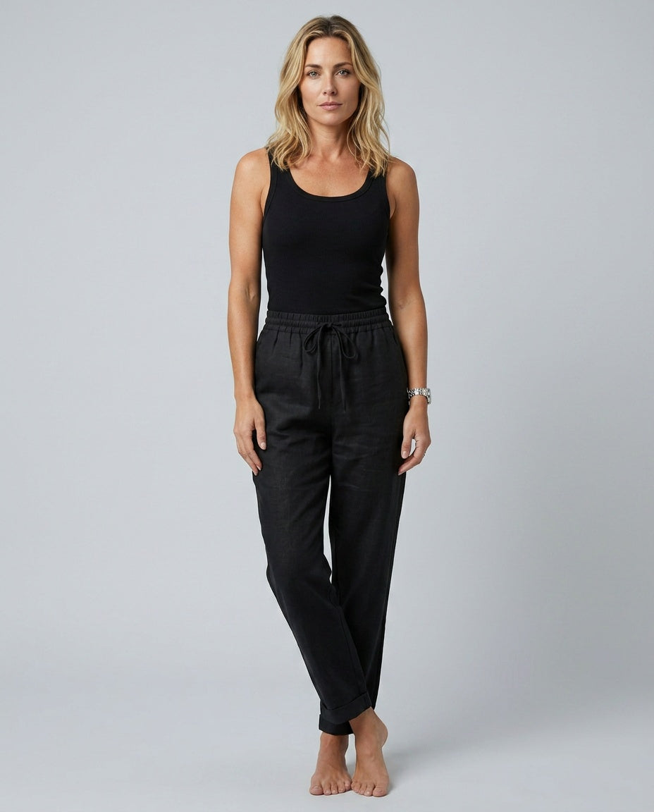 Marley | High Waist Pleated Ankle Trousers