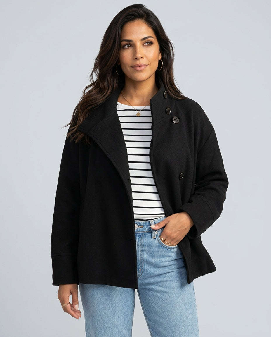 Salma | Classic Long Sleeve Button-Through Jacket