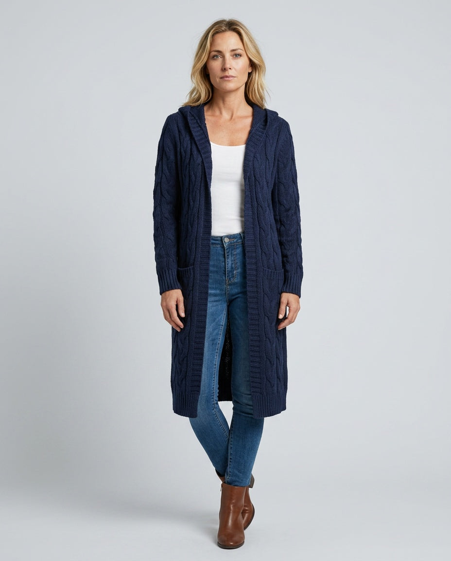 Soraya | Long Sleeve Knitted Long Cardigan