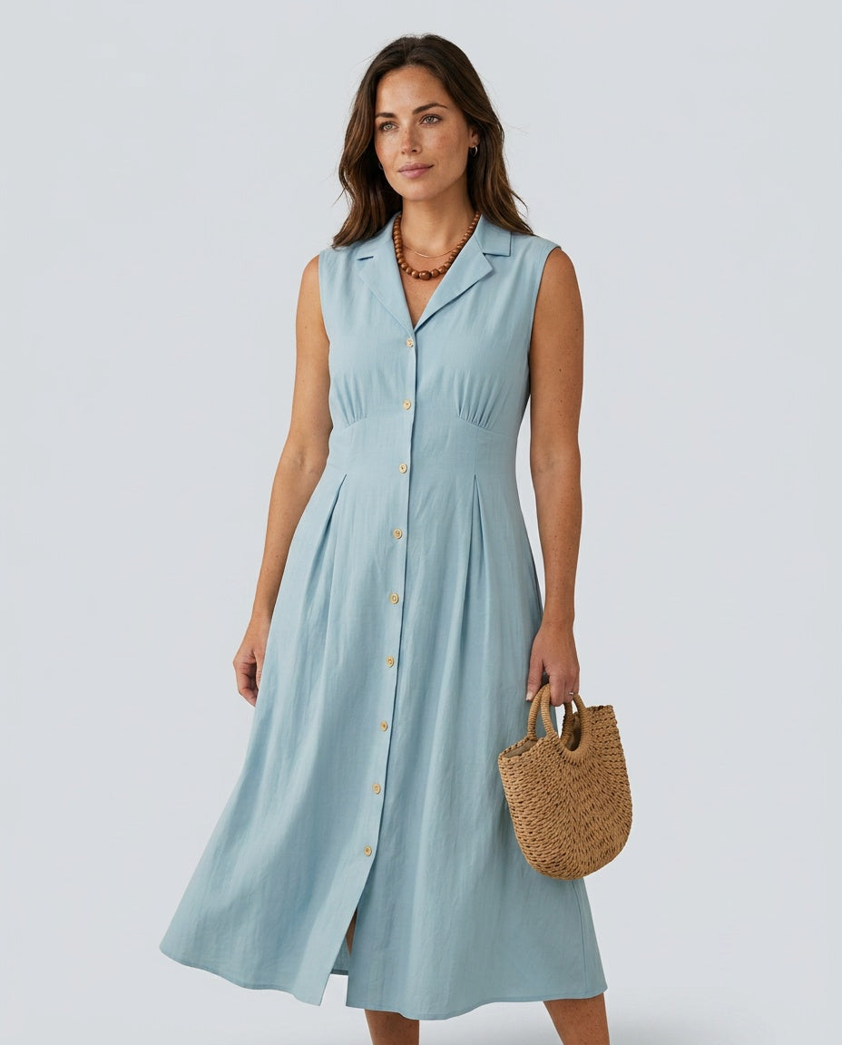 Celyn | Stack Button Midi Dress