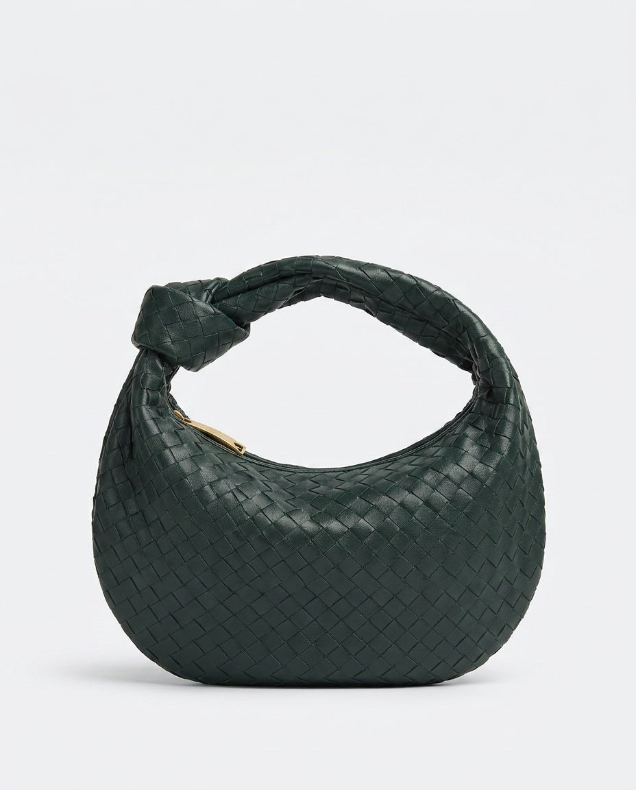Hand-Woven Structured Shoulder Bag