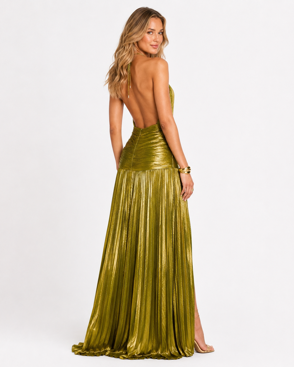 Kennedy | Halter Corset High Split Maxi Dress