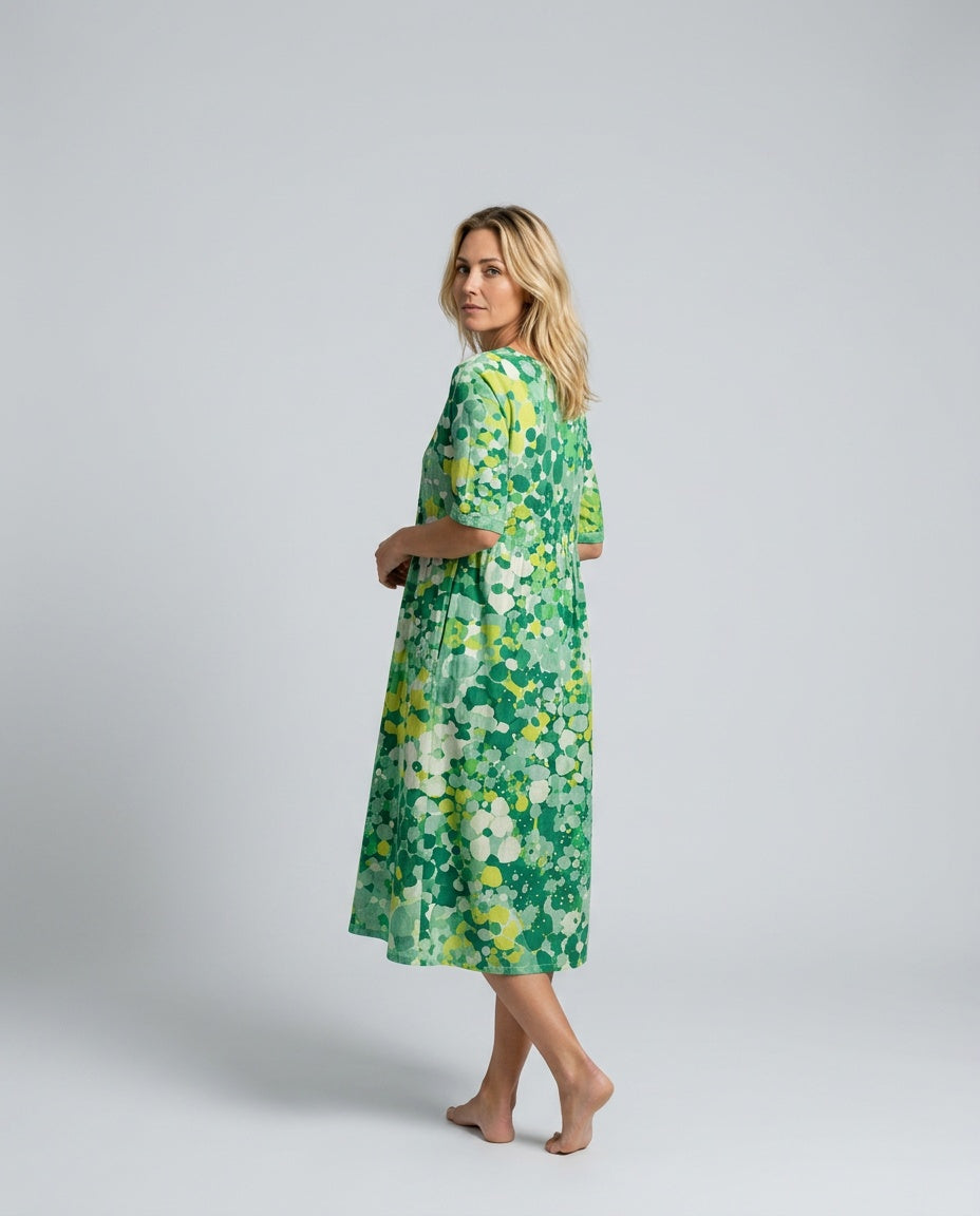 Winnie | Floral Print A-Line Midi Dress
