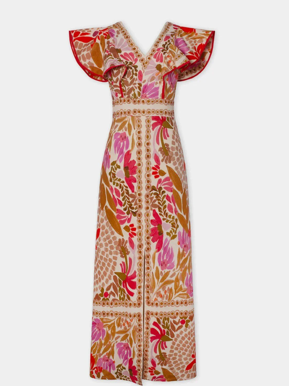 Tessa | Floral Print Side Slit Maxi Dress