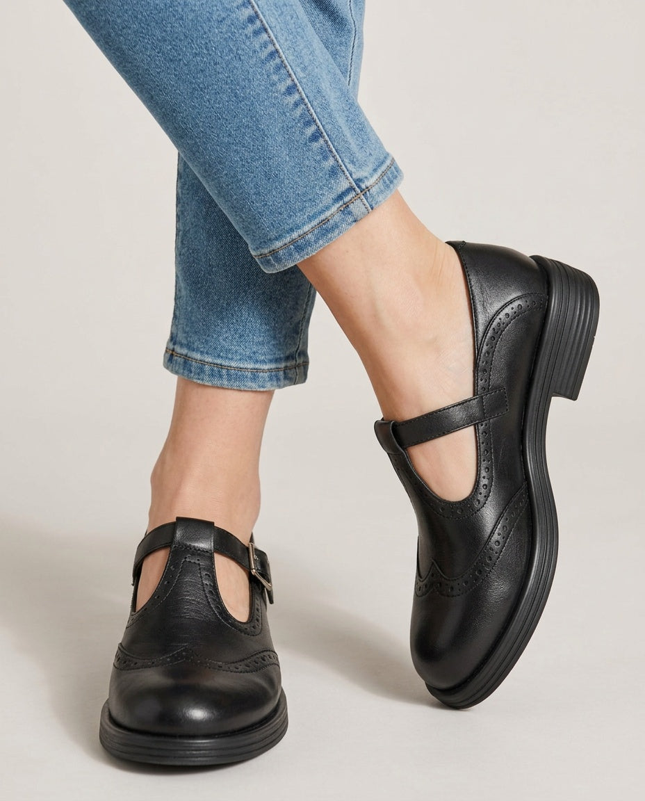 Florence | Adjustable T-Bar Mary Jane Flats