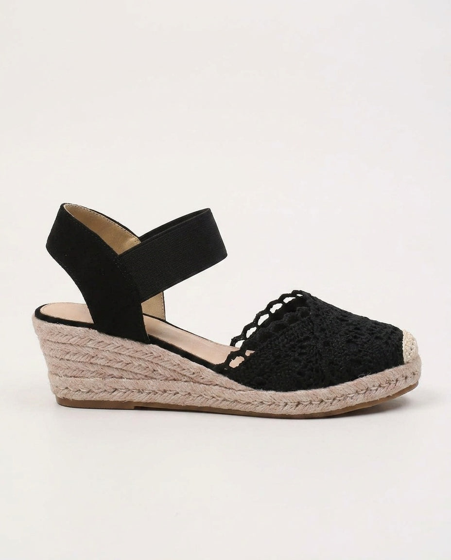 Orina | Crochet Espadrille Wedge Sandals