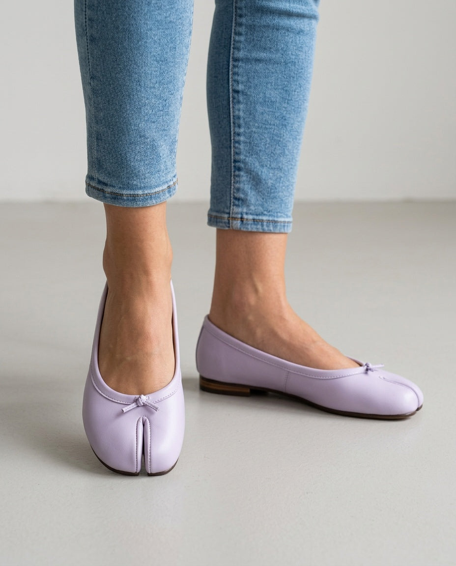 Anais | Split Toe Slip-On Flat Mules