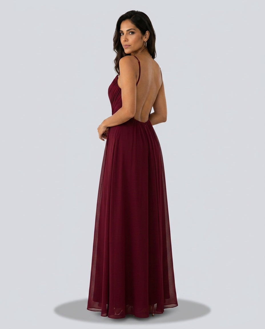 Briella | Sweetheart Ruched A-Line Maxi Dress