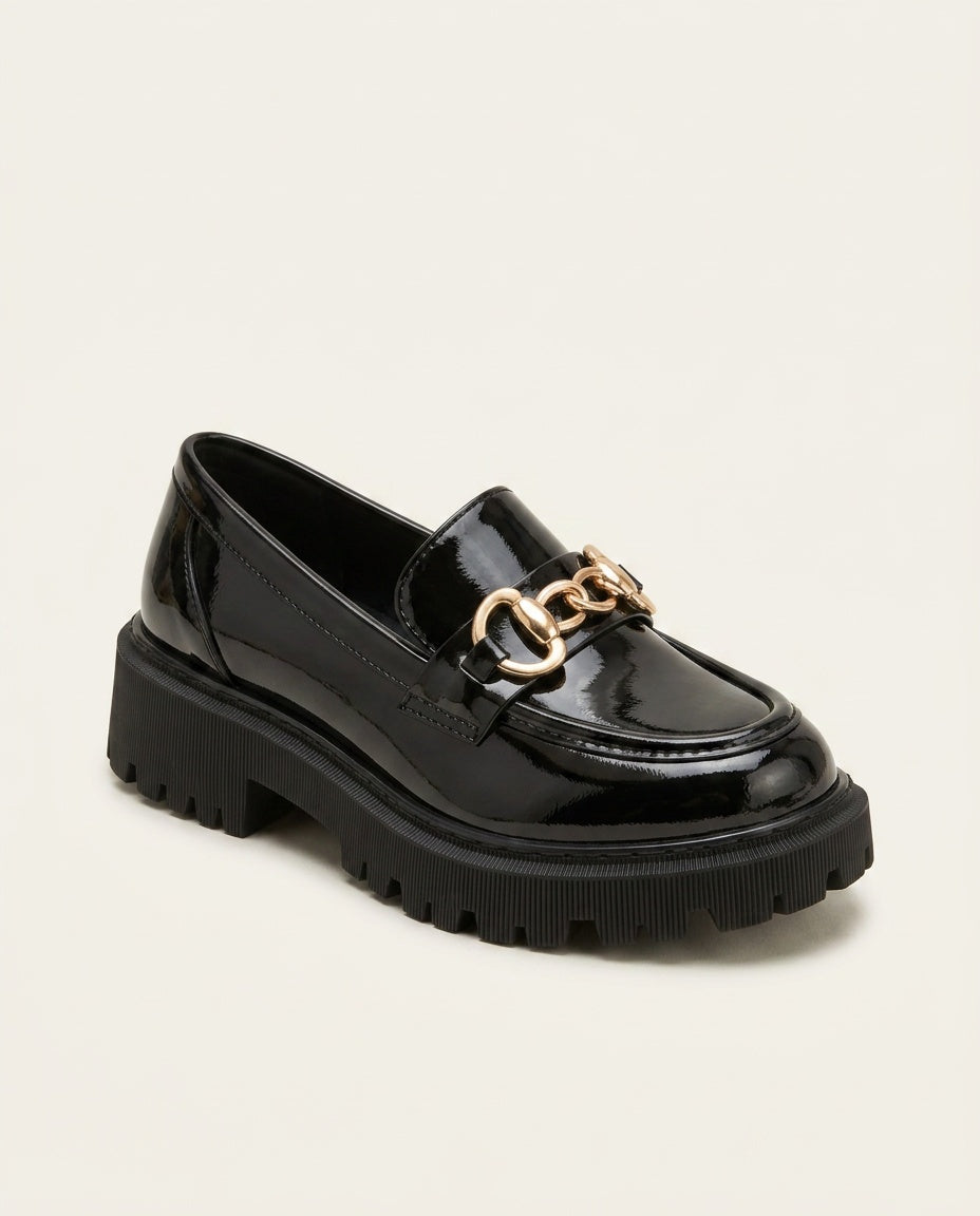 Belen | Block Heel Platform Loafers