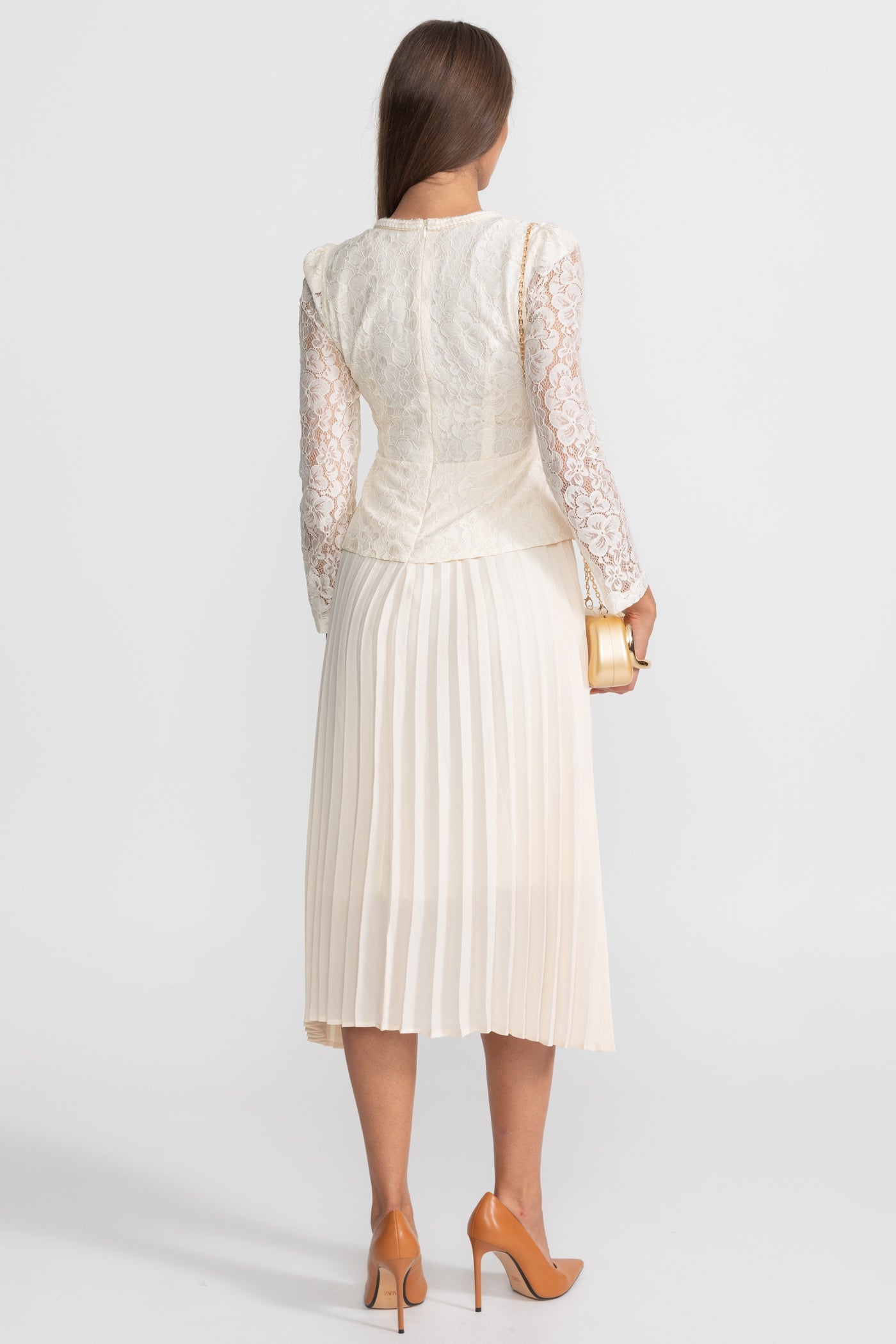 gold button midi dress Belted Midi Dress With Gold Buttons