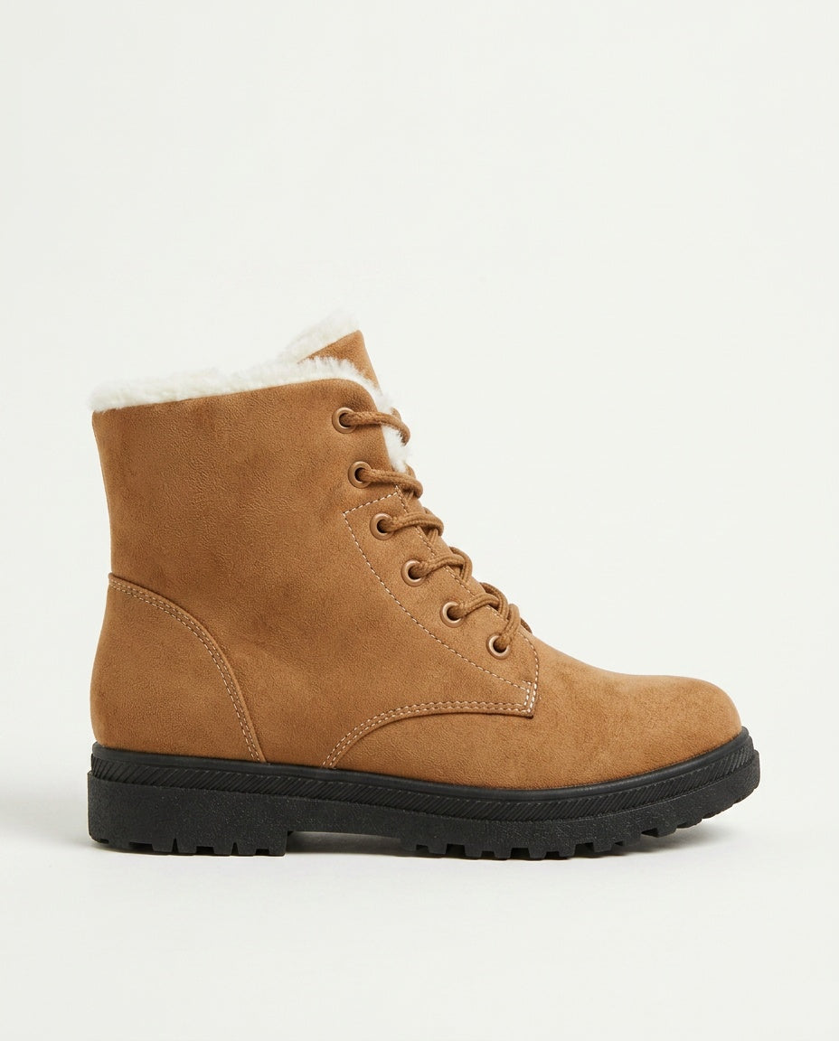 Elodie | Leather-Look Side Zip Ankle Boots
