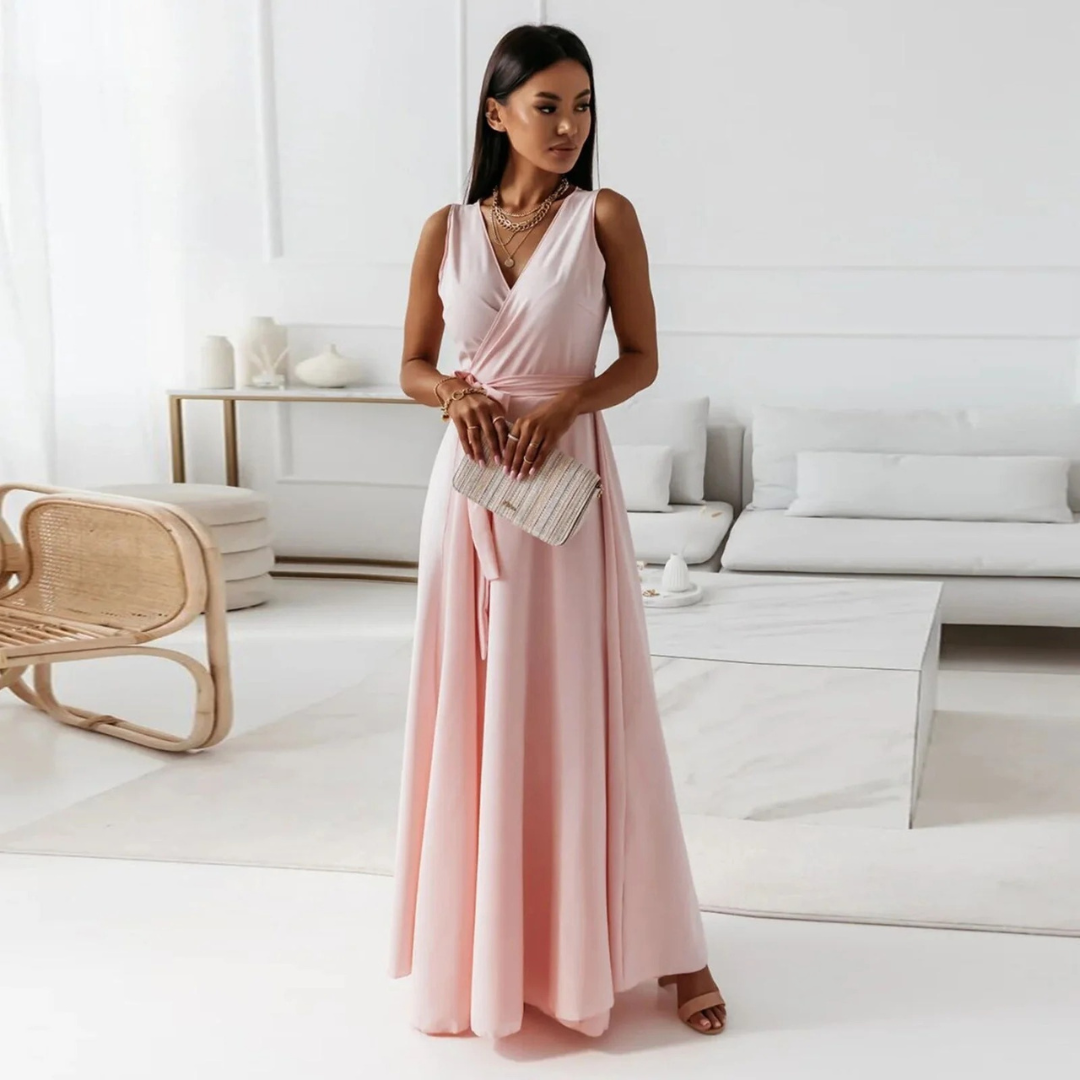 Céline | Sleeveless Wrap Maxi Dress