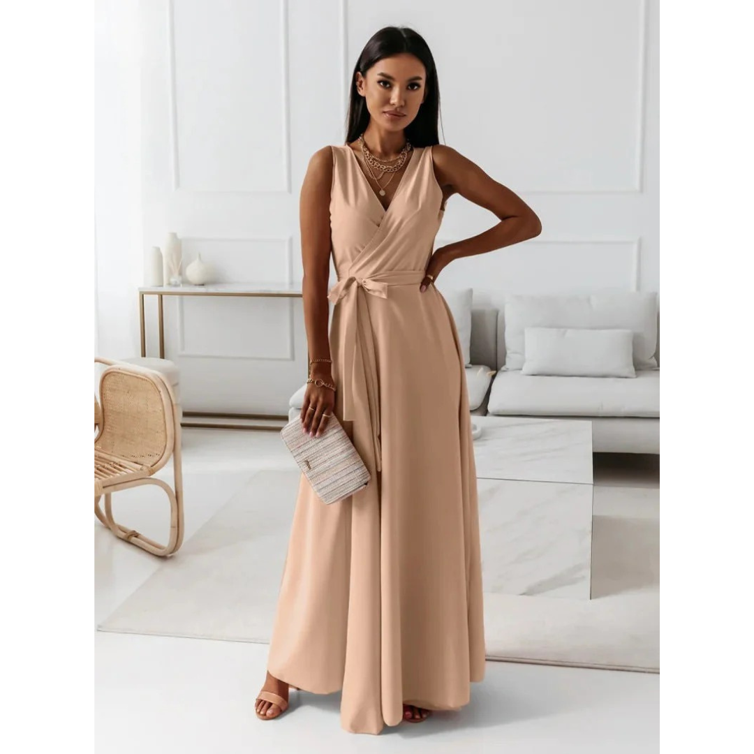 Céline | Sleeveless Wrap Maxi Dress