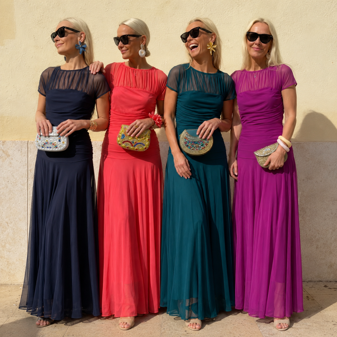 Colette | Flowy Chiffon-Look Midi Dress