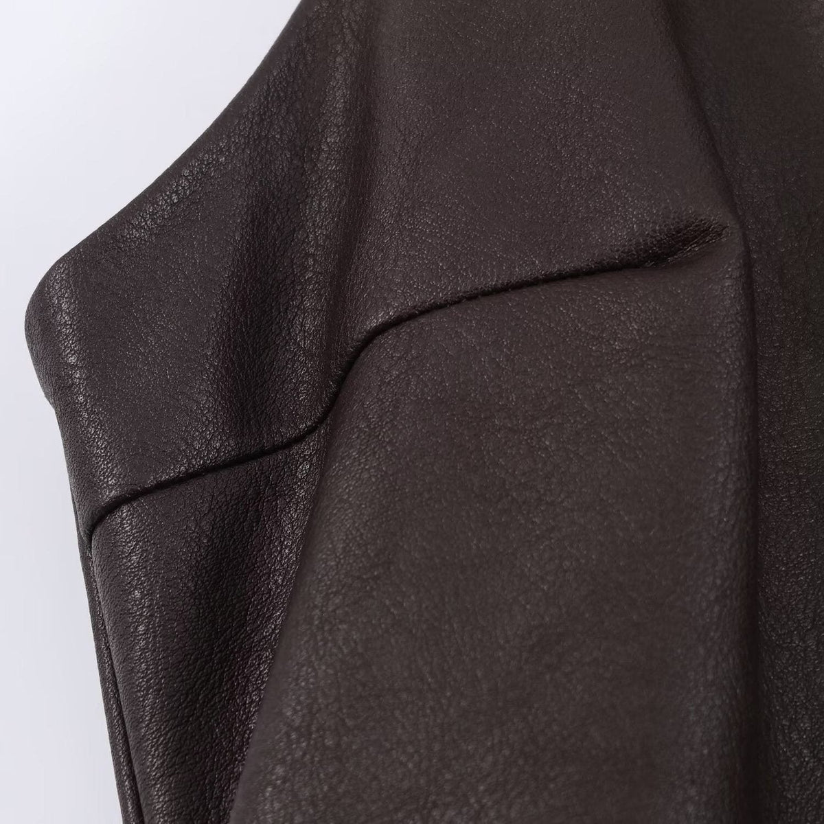 Nova | Sleeveless Bubble Hem Faux Leather Midi Dress
