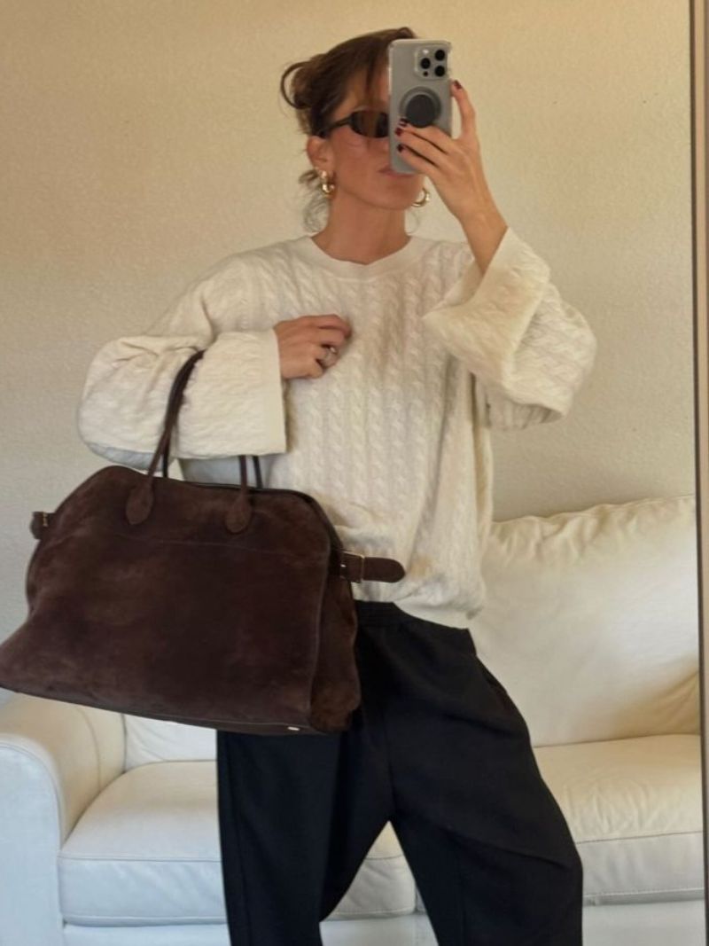 Structured Padded Strap Laptop Tote Bag