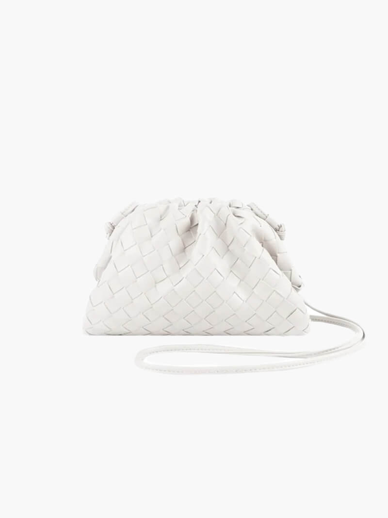 Compact Woven Texture Crossbody Pouch