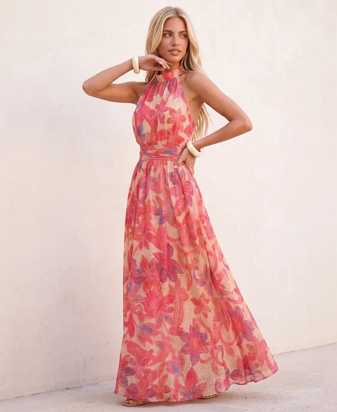 Blair | Tropical Print Summer Maxi Dress