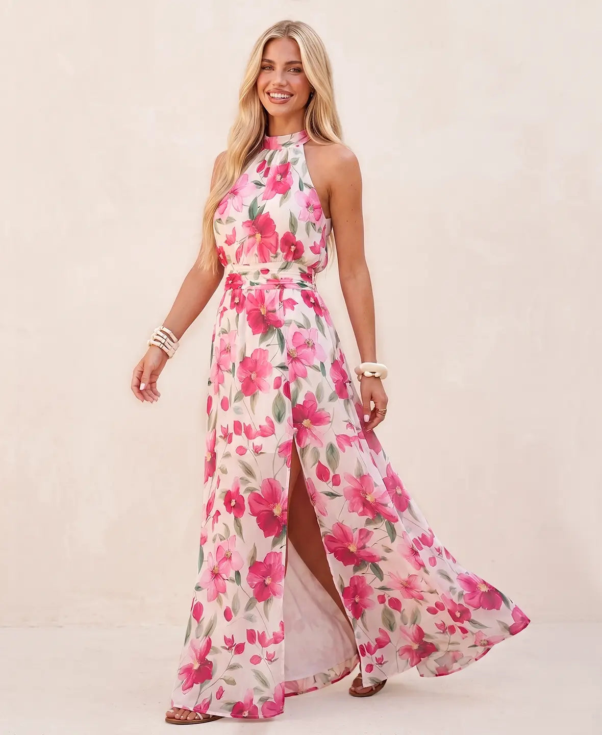 Blair | Tropical Print Summer Maxi Dress