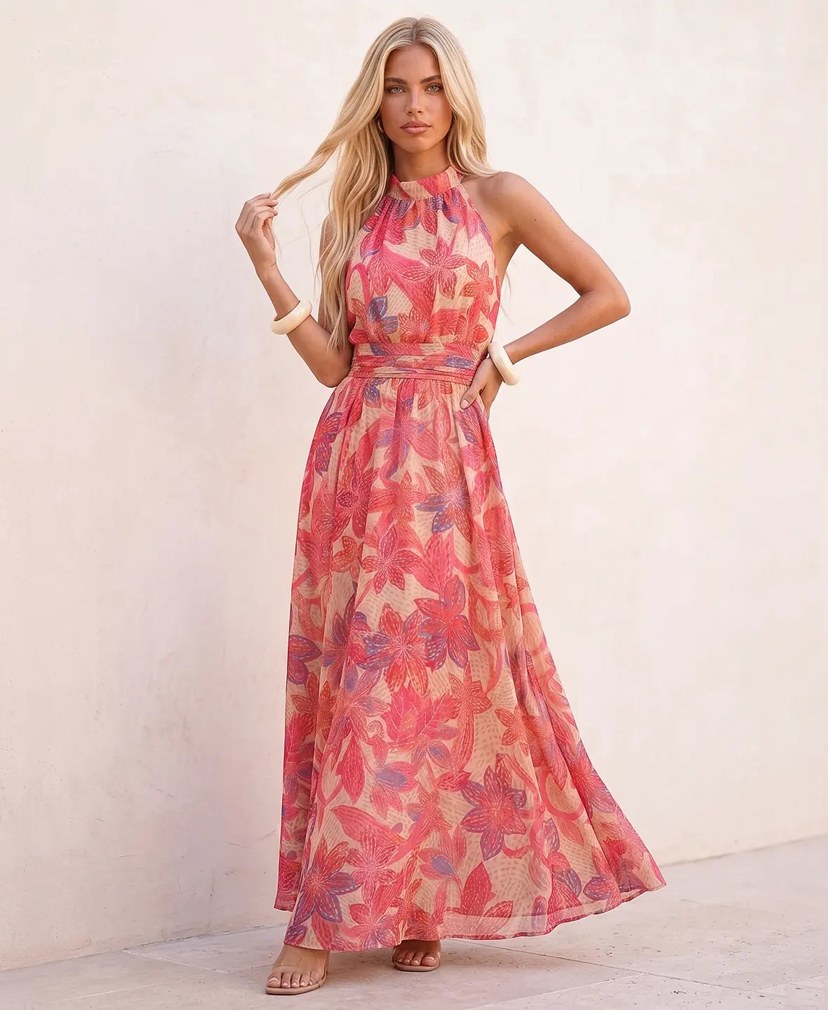 Blair | Tropical Print Summer Maxi Dress
