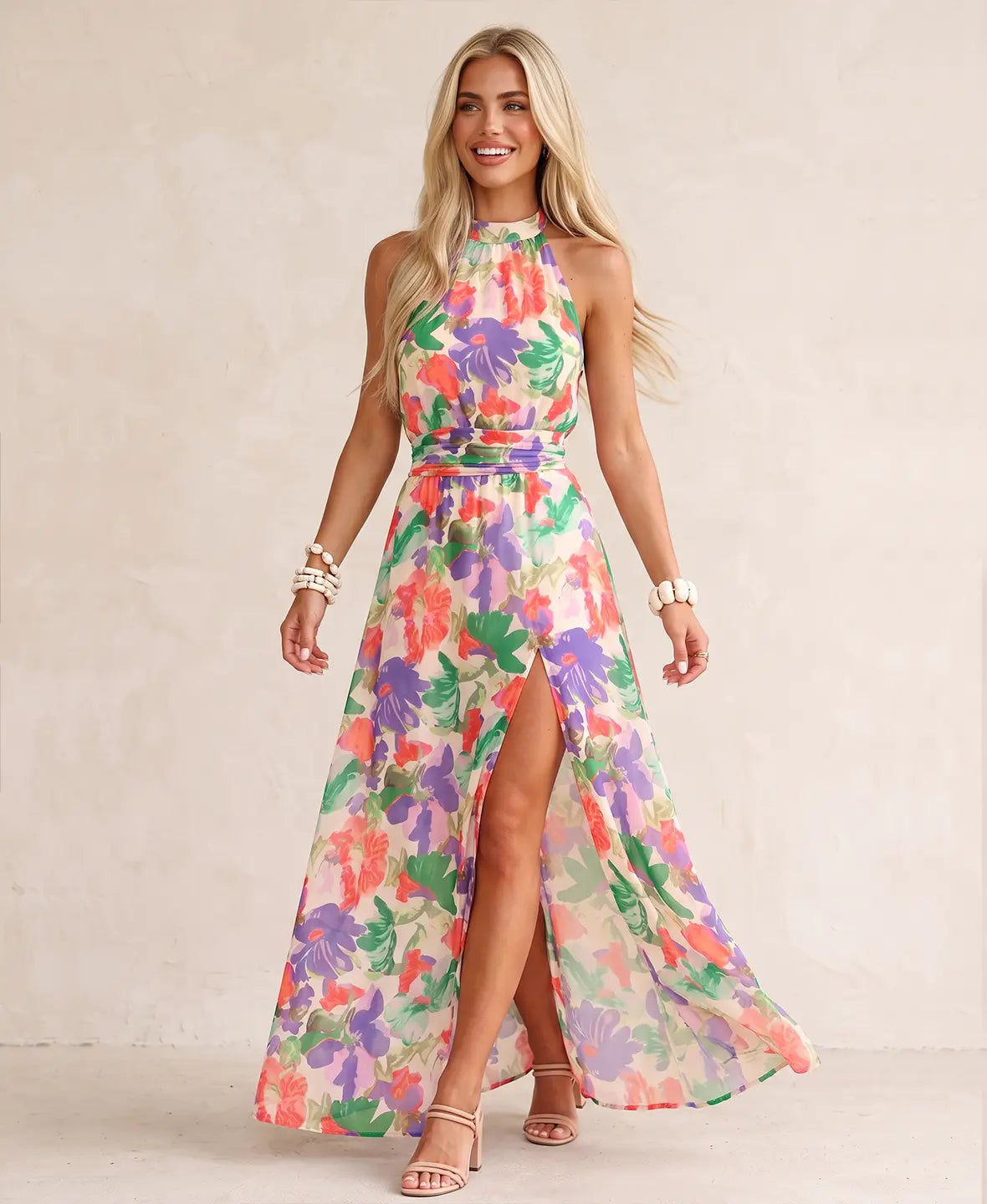 Blair | Tropical Print Summer Maxi Dress