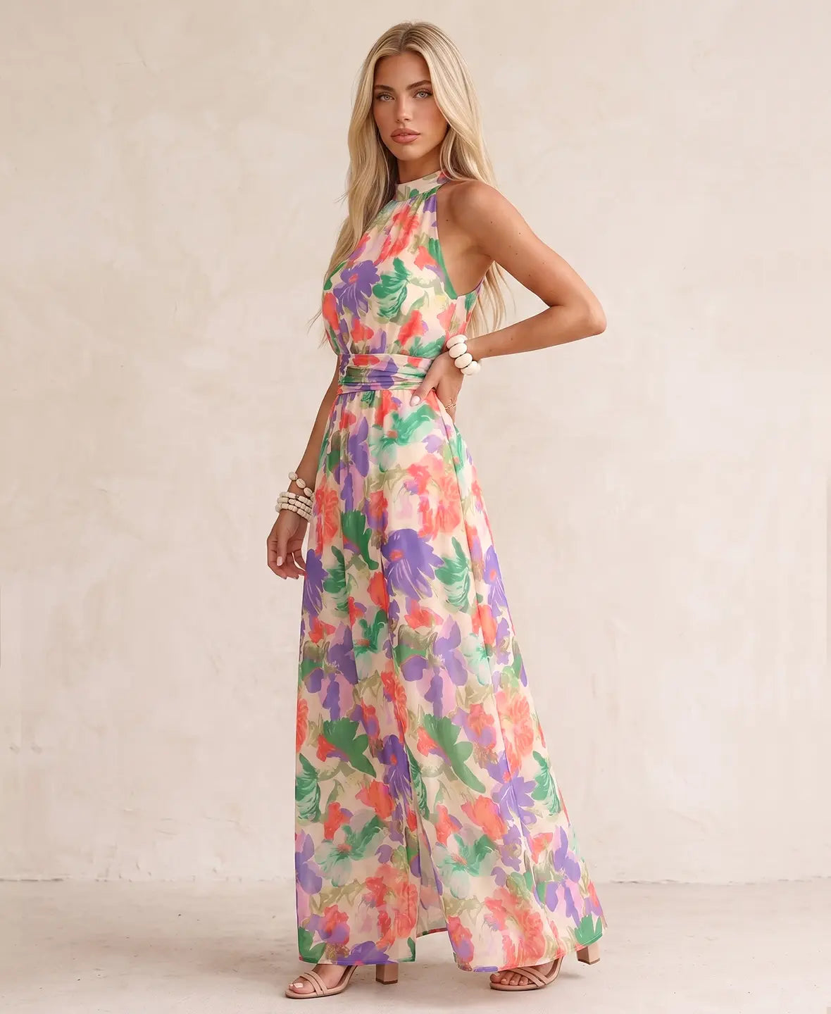 Blair | Tropical Print Summer Maxi Dress