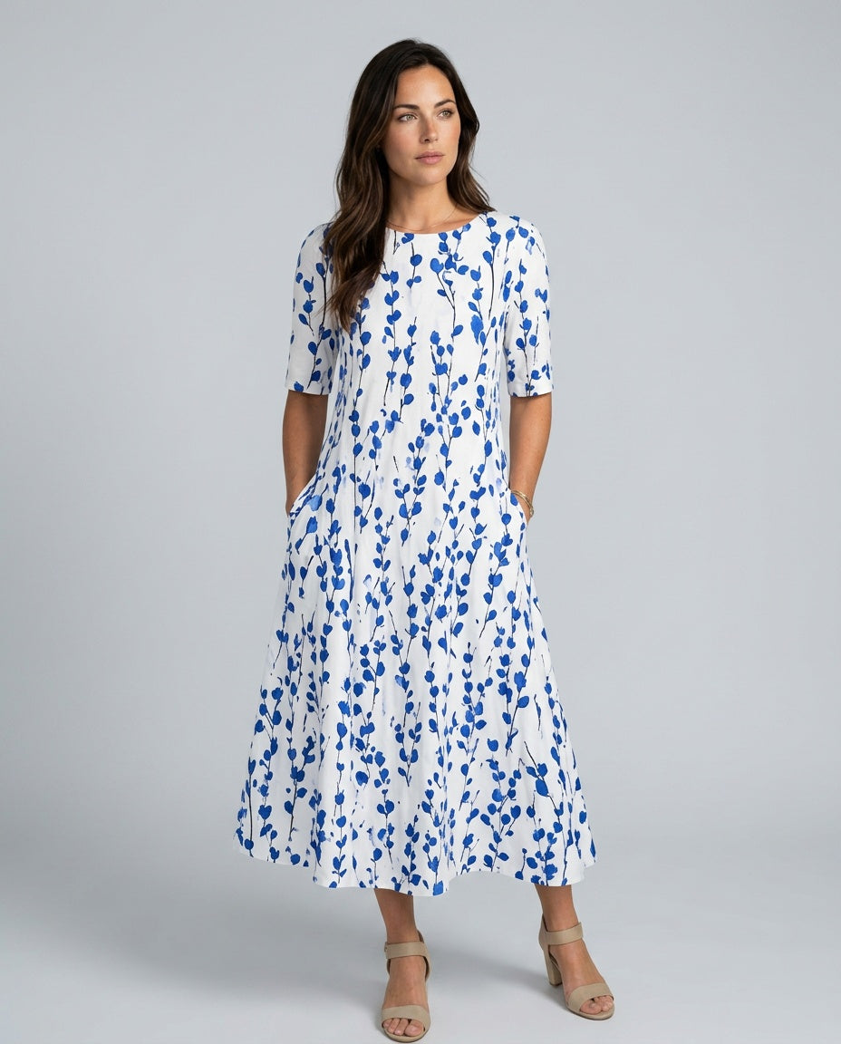 Marina | Floral Print Midi Dress
