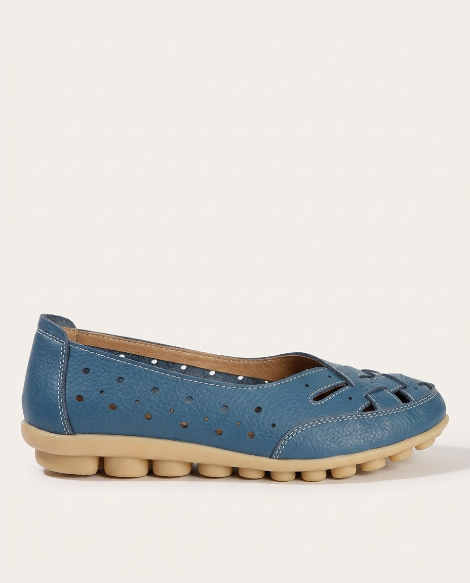 Amara | Perforated Leather Loafers