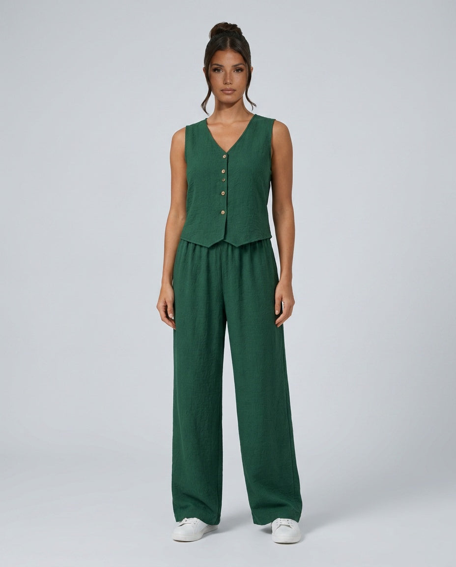 Scarlett | Lightweight Wide-Leg Two-Piece Set